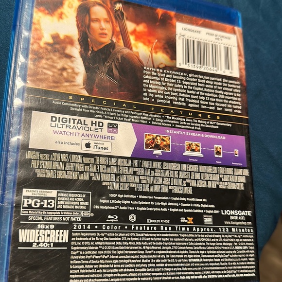 The Hunger Games MockingJay part 1 blu-ray + DVD - Picture 2 of 2